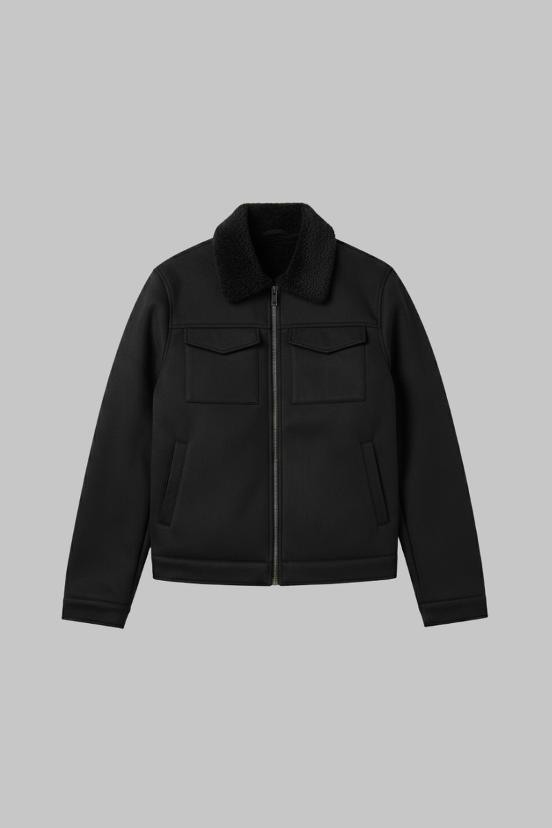 & Jack JACKET HARRINGTON WOOL BLACK PURE ジャケット・アウター Jones ASOS | black in jacket harrington through zip mix wool ジャケット・アウター