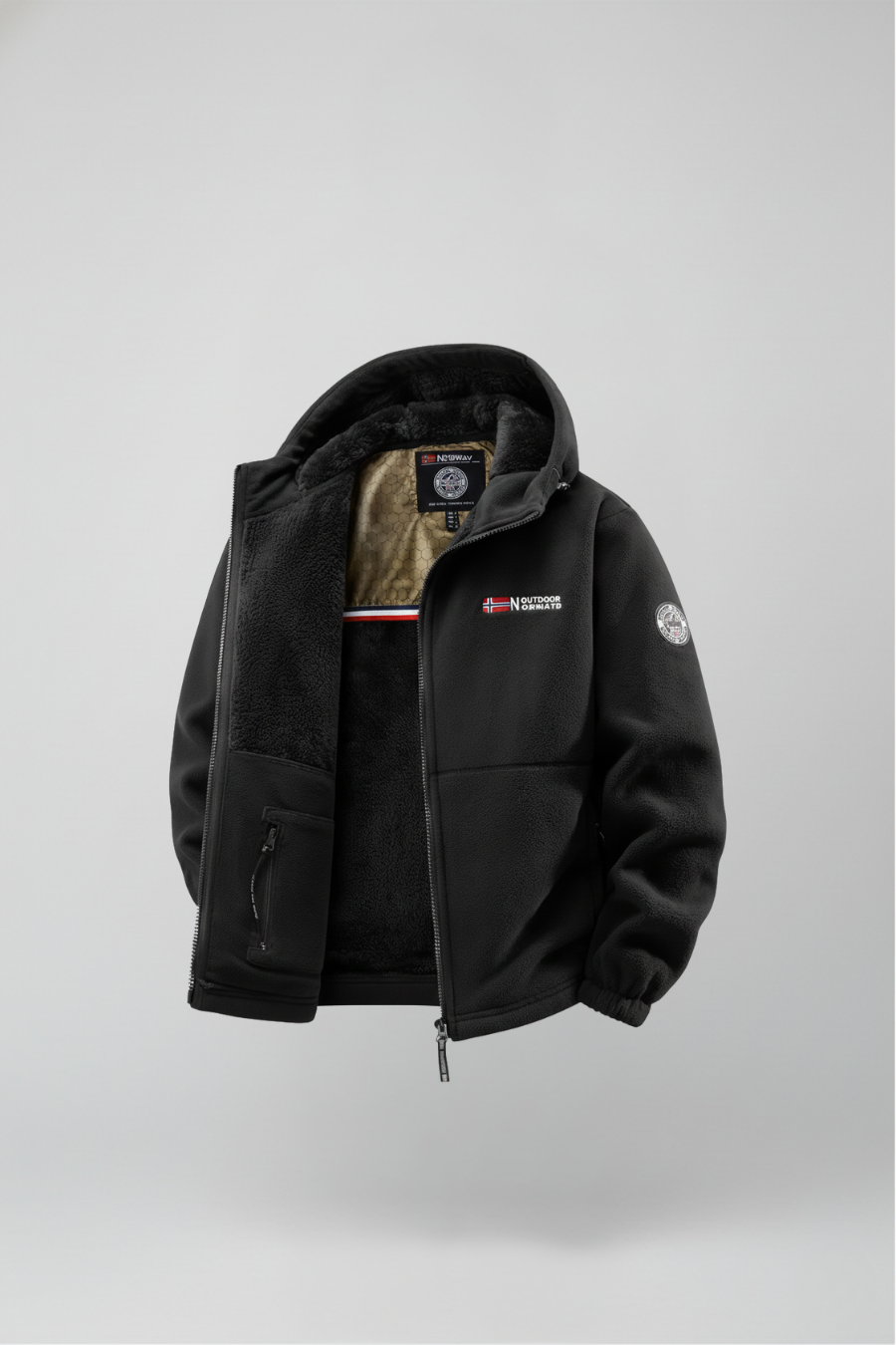 Chaqueta Fleece Urbana Essential con Capucha